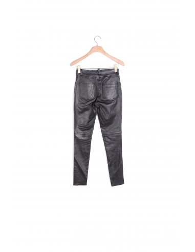 Pantalon cinq poches en cuir stretch store