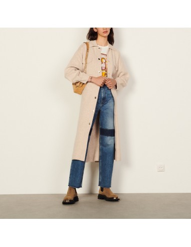 Cardi-coat long en laine Comparez plus de prix